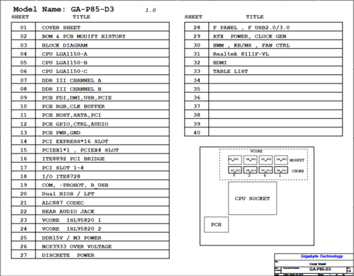 More information about "GIGABYTE GA-P85-D3 Rev 1.0, 1.1, 2.0 Schematic.PDF and BoardView.ASC"