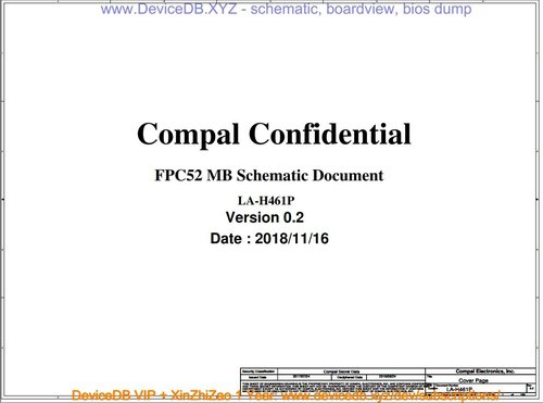More information about "HP 15-DK0064UR FPC52 LA-H461P + subboard Schematic Date 2018.11.16"