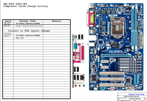 More information about "Gigabyte GA-P61-DS3-B3 Rev 1.1 Schematic.PDF and BoardView.TVW"