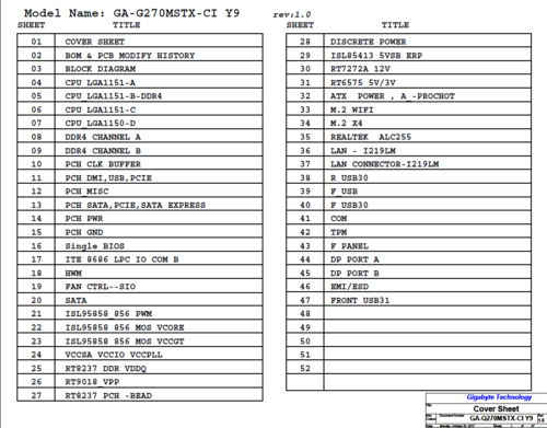 More information about "Gigabyte  GA-Q270MSTX-CI Rev 1.0 Schematic.PDF and BoardView.TVW"