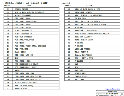 More information about "Gigabyte GA-H110M-S2HP / GA-H110M-S2PH DDR3 Rev 1.0 Schematic.PDF and BoardView.TVW"